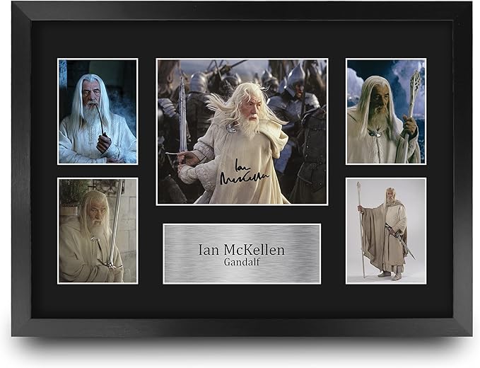 Ian McKellen Confirms Return as Gandalf in 'The Lord of the Rings: The Hunt for Gollum' 9 71G4P9chMNL. AC SX679 HWC Trading Sir Ian McKellen Lord of the Rings Gandalf 16 x 12 inch (A3) Printed Gifts Signed Autograph Picture for Movie Memorabilia Fans - 16 x 12 Framed