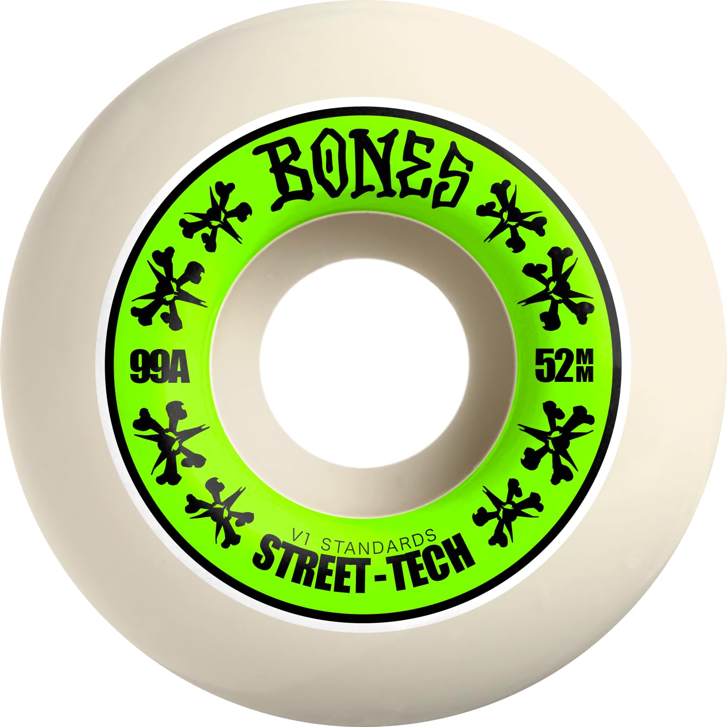 Bones Wheels Street Tech Formula STF Standards Skateboard Wheels, 52mm, 99A, V1 Standard