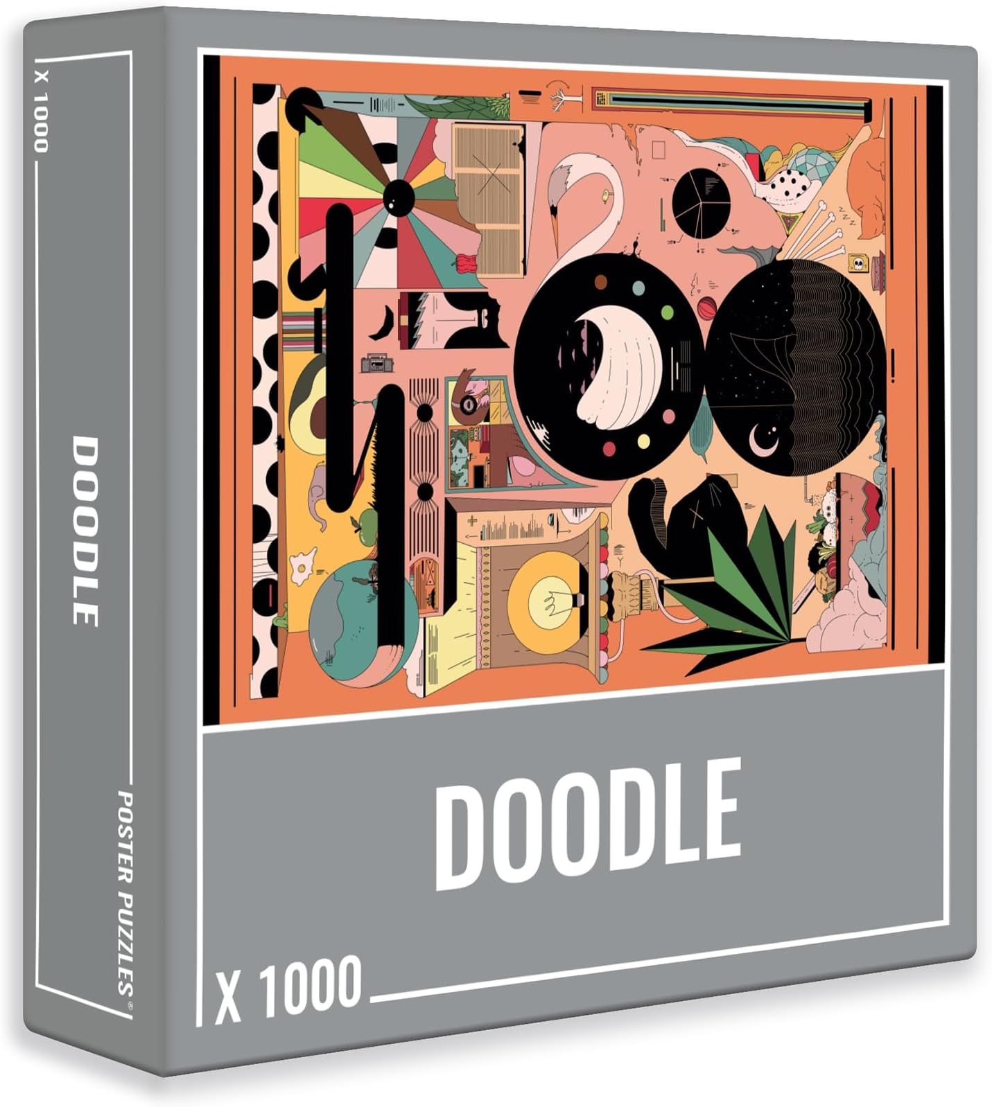 Cloudberries Doodle Puzzle, 1000 Piece Jigsaw Puzzles for Adults, Abstract Puzzles, Modern Jigsaw Puzzles