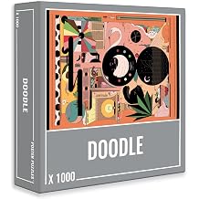 Cloudberries Doodle Puzzle, Colorful 1000 Piece Jigsaw Puzzle, Abstract Jigsaw Puzzles for Adults, Made in Europe with FSC Paper