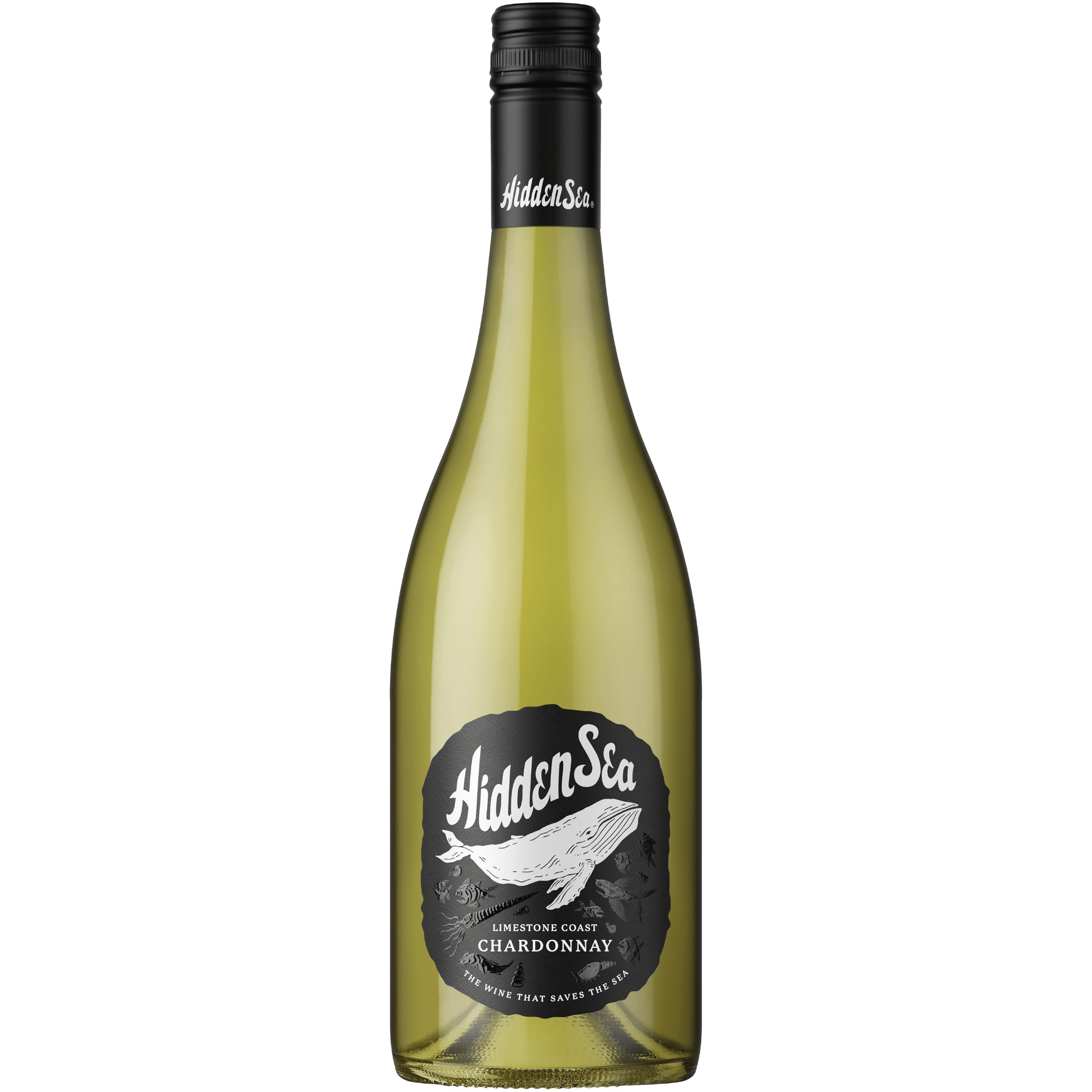 The Hidden Sea Chardonnay White Wine 75cl – South Australia - Tropical Fruit & Citrus Flavours - Vegan-Friendly & Sustainable Brand with Ocean Mission - Perfect with Seafood, Chicken & Creamy Pasta