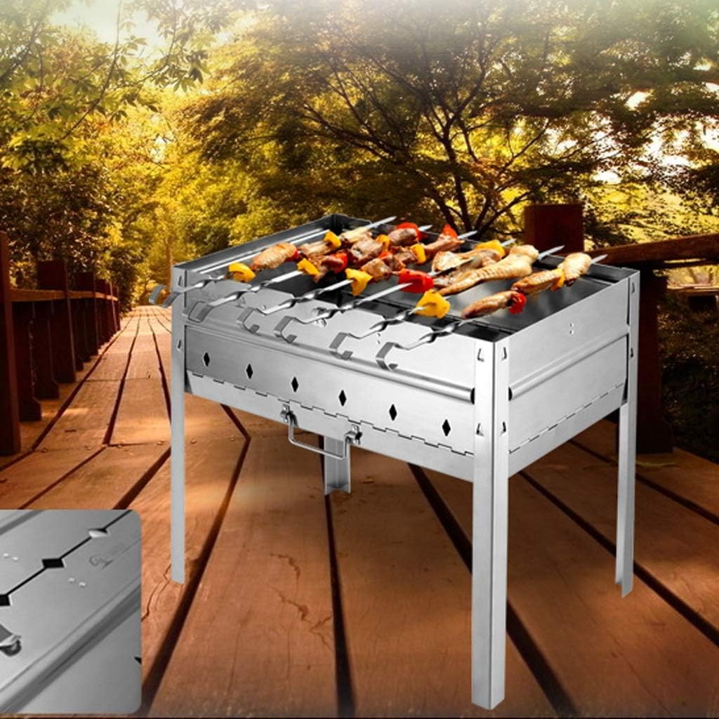 Barbecue Shelf Household Grill Rack Charcoal BBQ Grill Stainless Steel Outdoor Patio Foldable