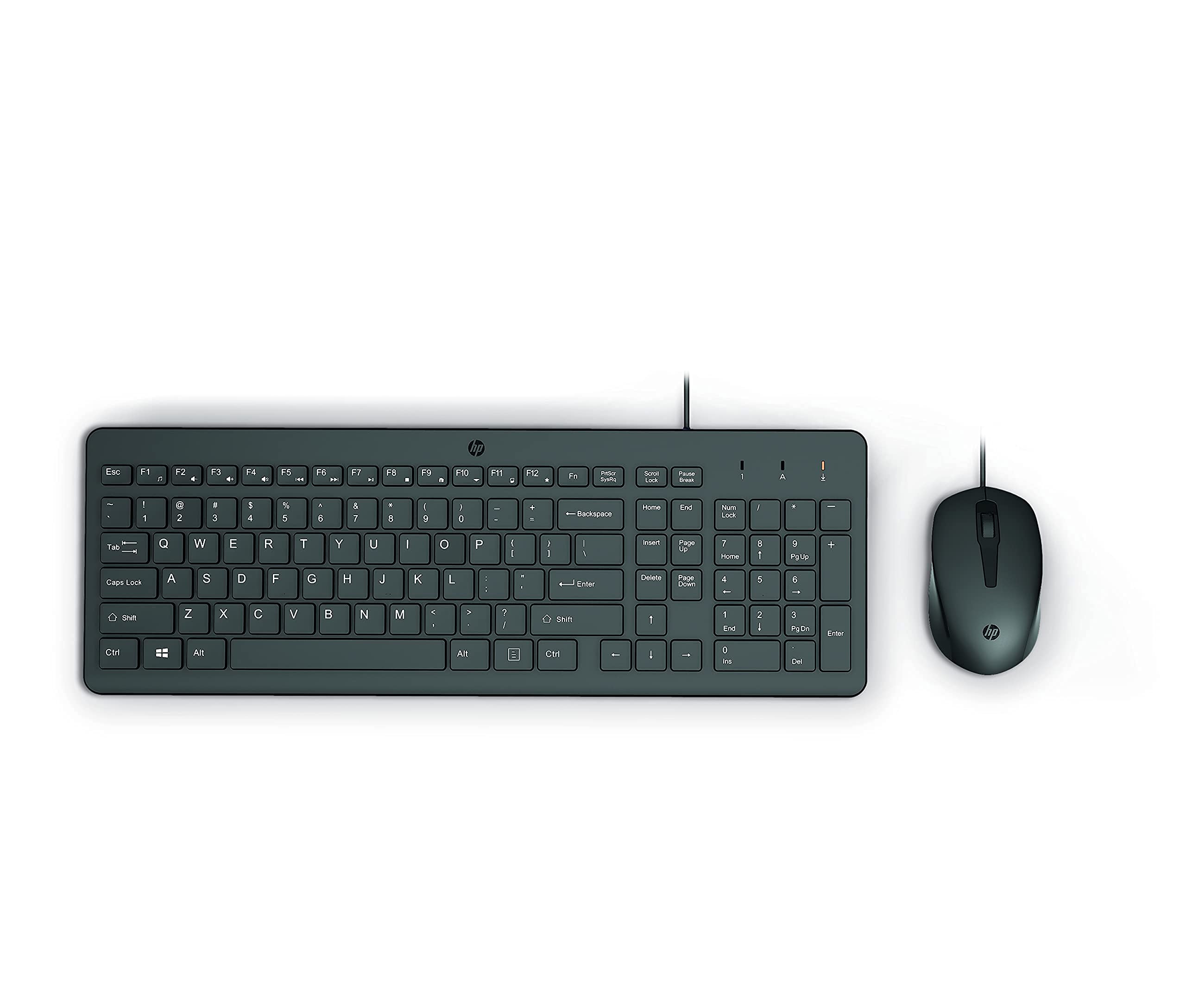 (Refurbished) HP 150 Wired Keyboard and Mouse Combo with 12 Shortcut Keys and USB Mouse with 1600 DPI (2 (B09CR3GH3Q) Amazon Price History, Amazon Price Tracker