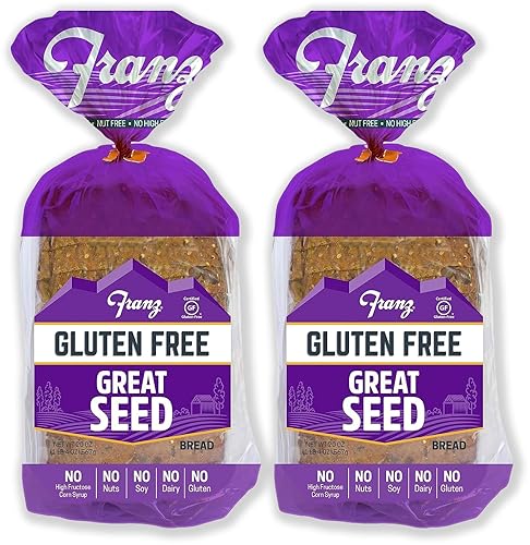 Franz Bakery - Gran semilla sin gluten, paquete de 2 (2 x 20 onzas) con guía de estilo de vida sin gluten Living Chic