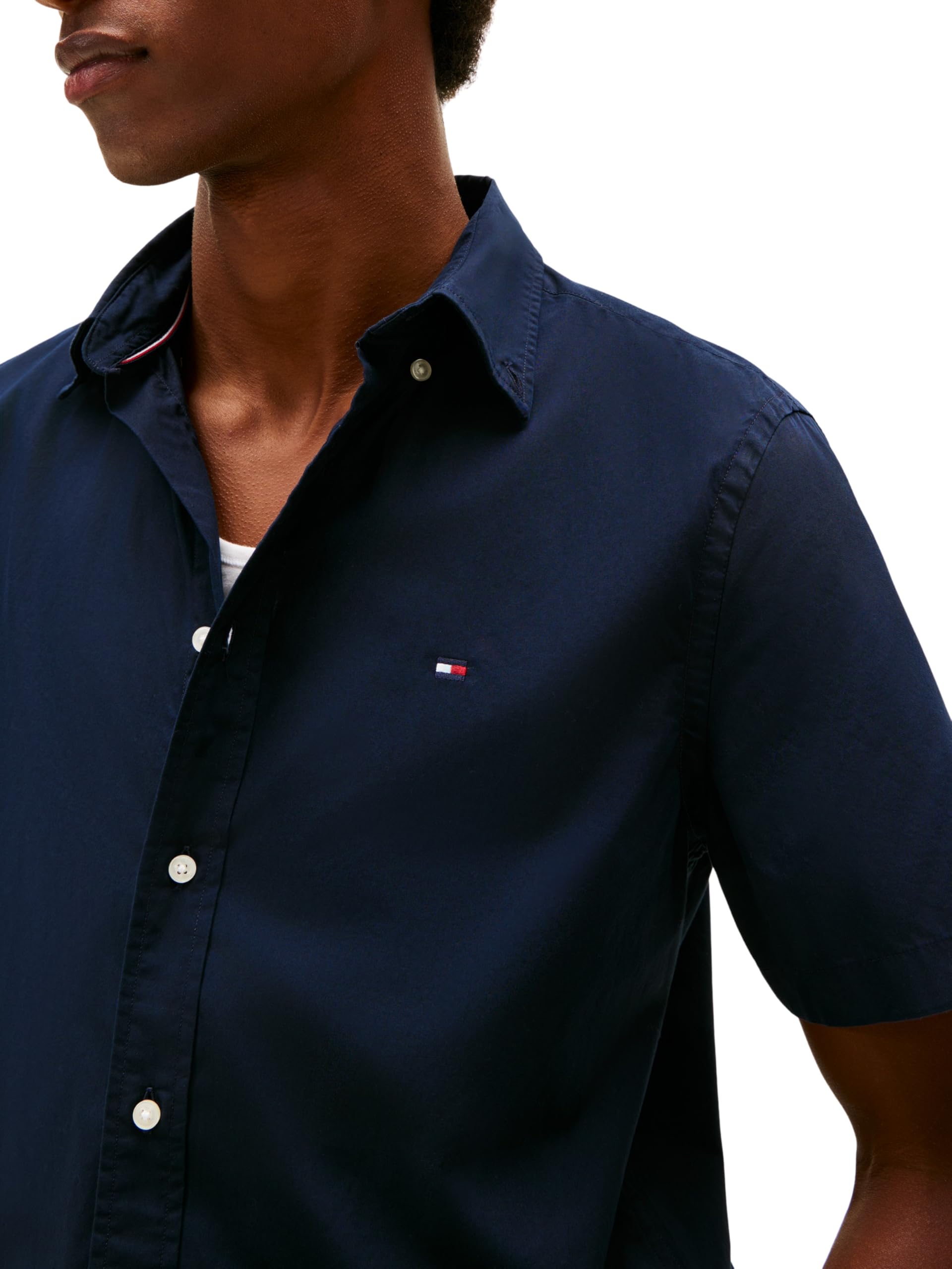 Tommy Hilfiger Herren Core Flex Poplin Solid S/S Shirt Mw0mw42248 S/S Shirt (1er Pack)