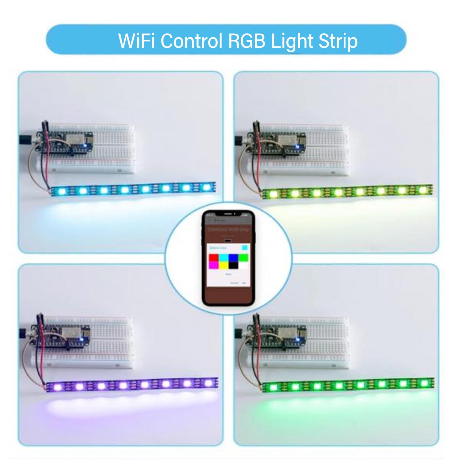 ESP8266 Starter Kit Entwicklungsboard LED Dioden WiFi IoT Lernkit für -Hausautomation mit Verschiedenen Modulen Einfaches Lernen