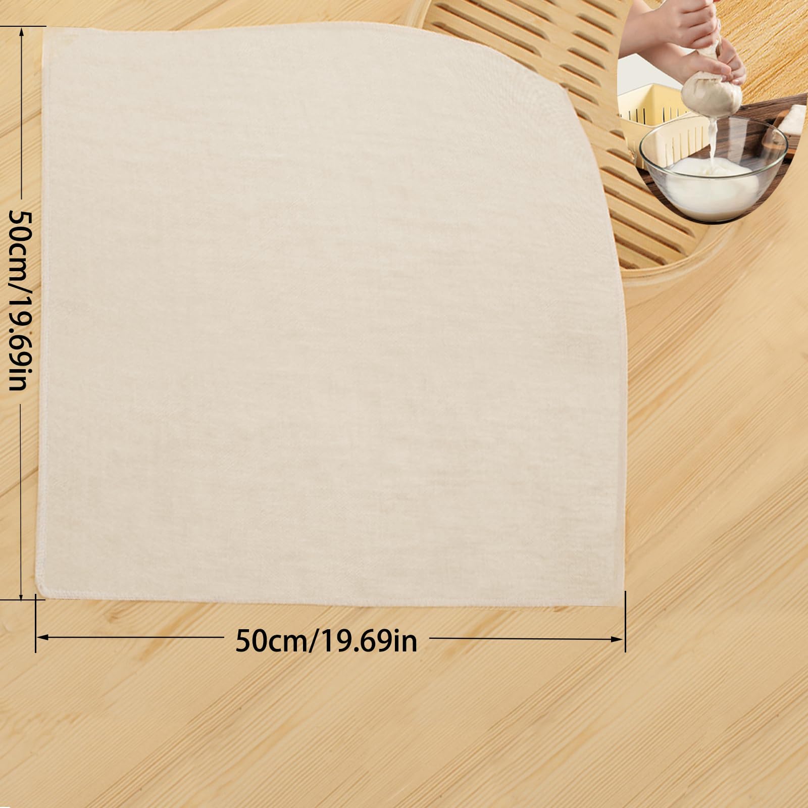 5 Pièces Etamine Alimentaire,50X50Cm Mousseline Alimentaire 100% Coton