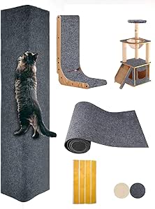 Tappetino Antigraffio Per Gatti MIAOGE 200x40cm - Autoadesivo, Grigio Scuro