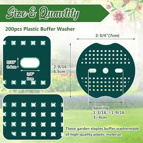 Miniatura 2 de 200 piezas de grapas de paisaje, juntas de paisaje, juntas de grapas para paisaje, estacas de jardín, estacas de paisaje, junta de pasadores de