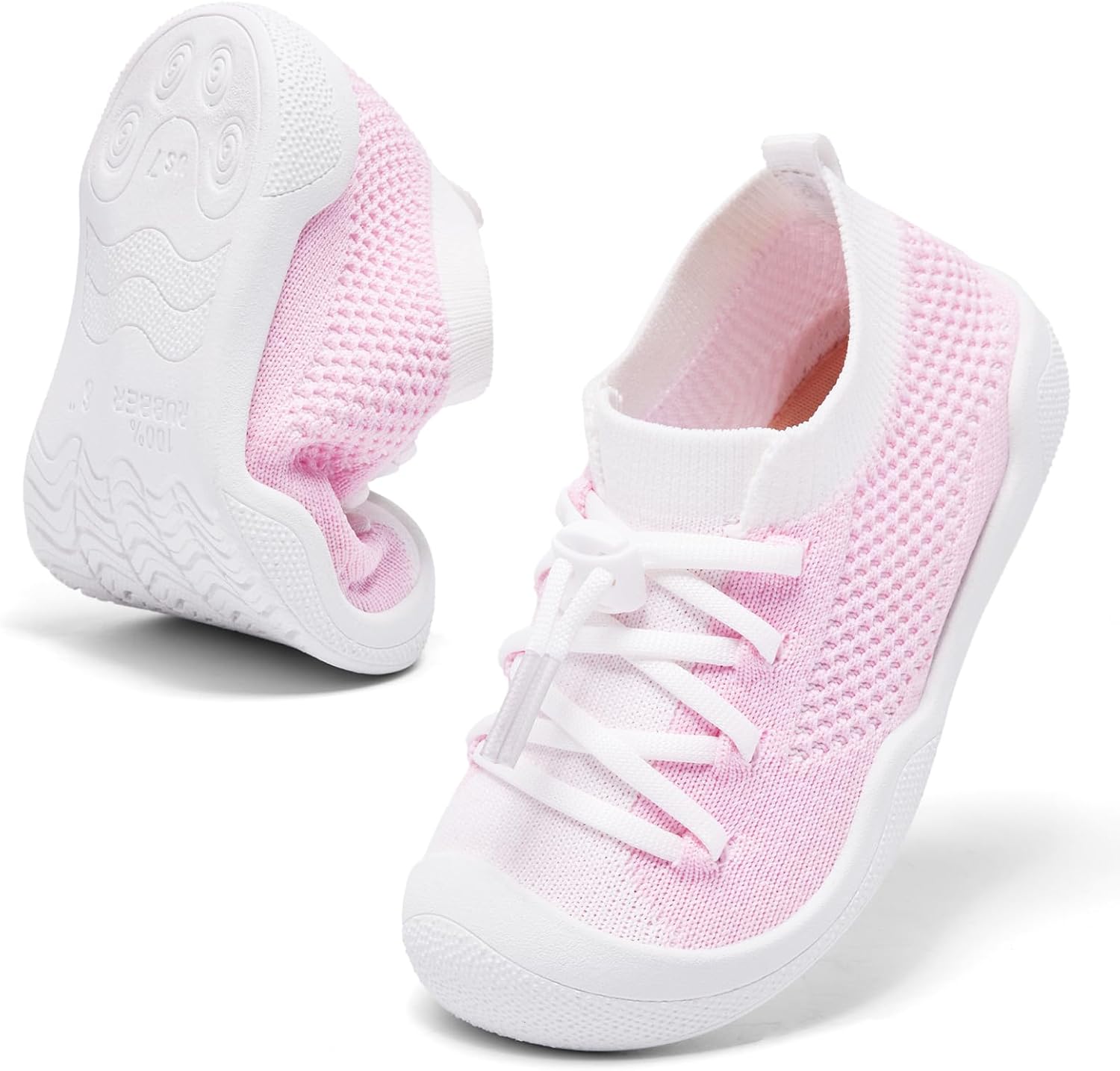 Toddler Sneakers - Soft Slip-Resistant Sole, Wide & Breathable, Easy On/Off with Arch Support & Machine Washable