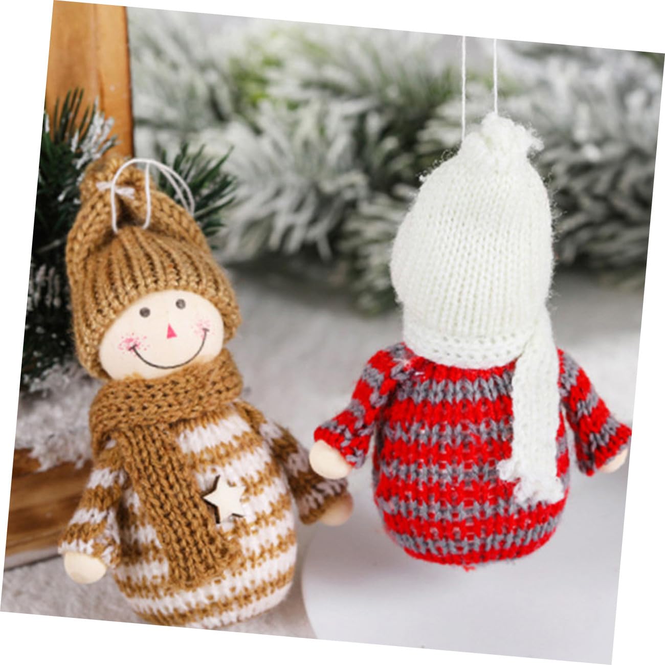 Toyvian 5 Sets Einzigartiges Schneemann-Ornament Weihnachts-schneemann-dekorationsset Weihnachts-schneemann-Puppe Festliches Hängendes Ornament Für Zuhause 3 Stück * 5