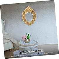 Vista 6 de Mini casa marco de fotos barroco hecho a mano accesorios 6 unids mini resina artesanía marcos diseño color al azar