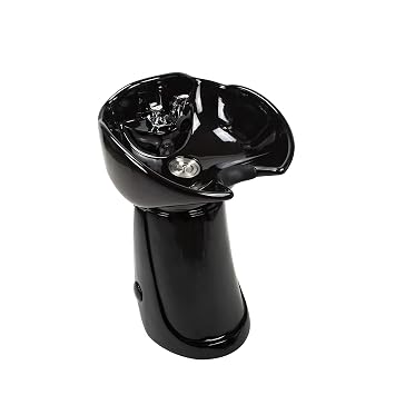 Olympia Pedestal Shampoo Station with Adjustable Ceramic Shampoo Bowl, Professional Hair Salon Equipment