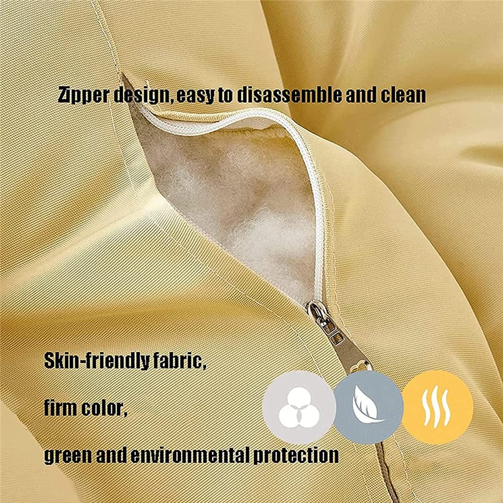 Morbuy Cuscino per Sedie sospese, Cuscino Poltrona Papasan Rotondo Spessa Comoda Seduta Traspirante Cuscino per Interno ed Esterno Giardino (80x80CM,verde chiaro)