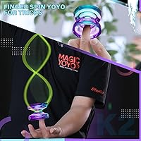 Vista 3 de MAGICYOYO K2 Cristal Yoyo Sensible para Niños Principiantes con Extra Rodamiento Yo Yo No Sensible, Yoyo Profesional de Plástico para Adultos+12
