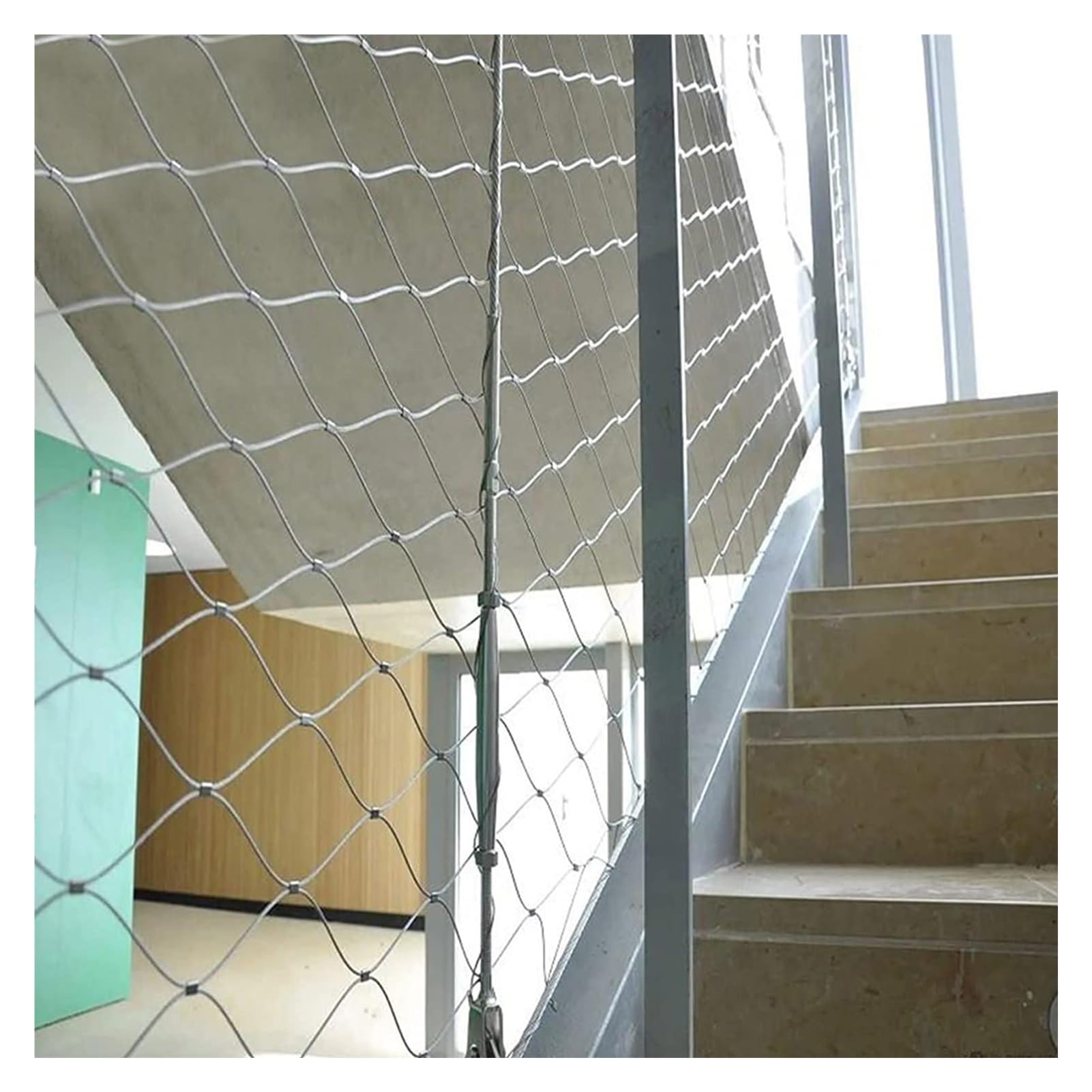 Filet de sécurité balcon flexible pour protéger enfants et chats de la chute