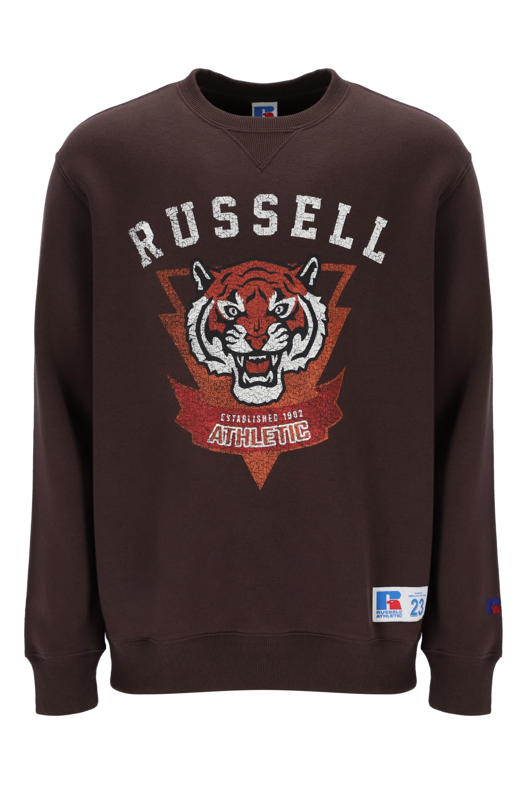 Russell Athletic Honus-Crewneck Men's Long-Sleeved Sweatshirt (Pack of 1) Seal Brown