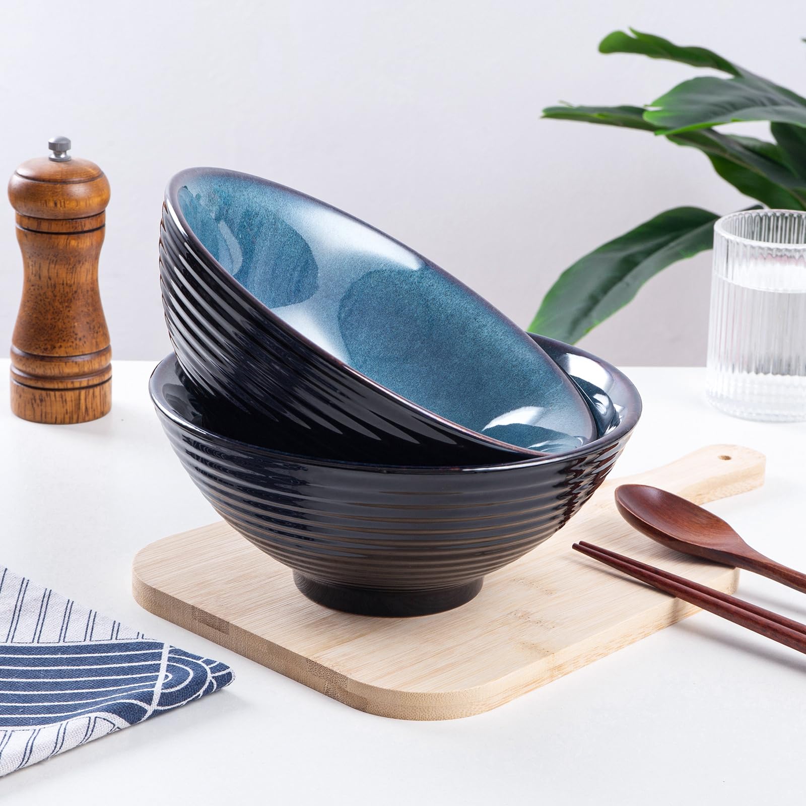 PECHINO LINE Set 2 Bols Ramen 800 Ml Et 2 Jeux Baguettes WD Lifestyle