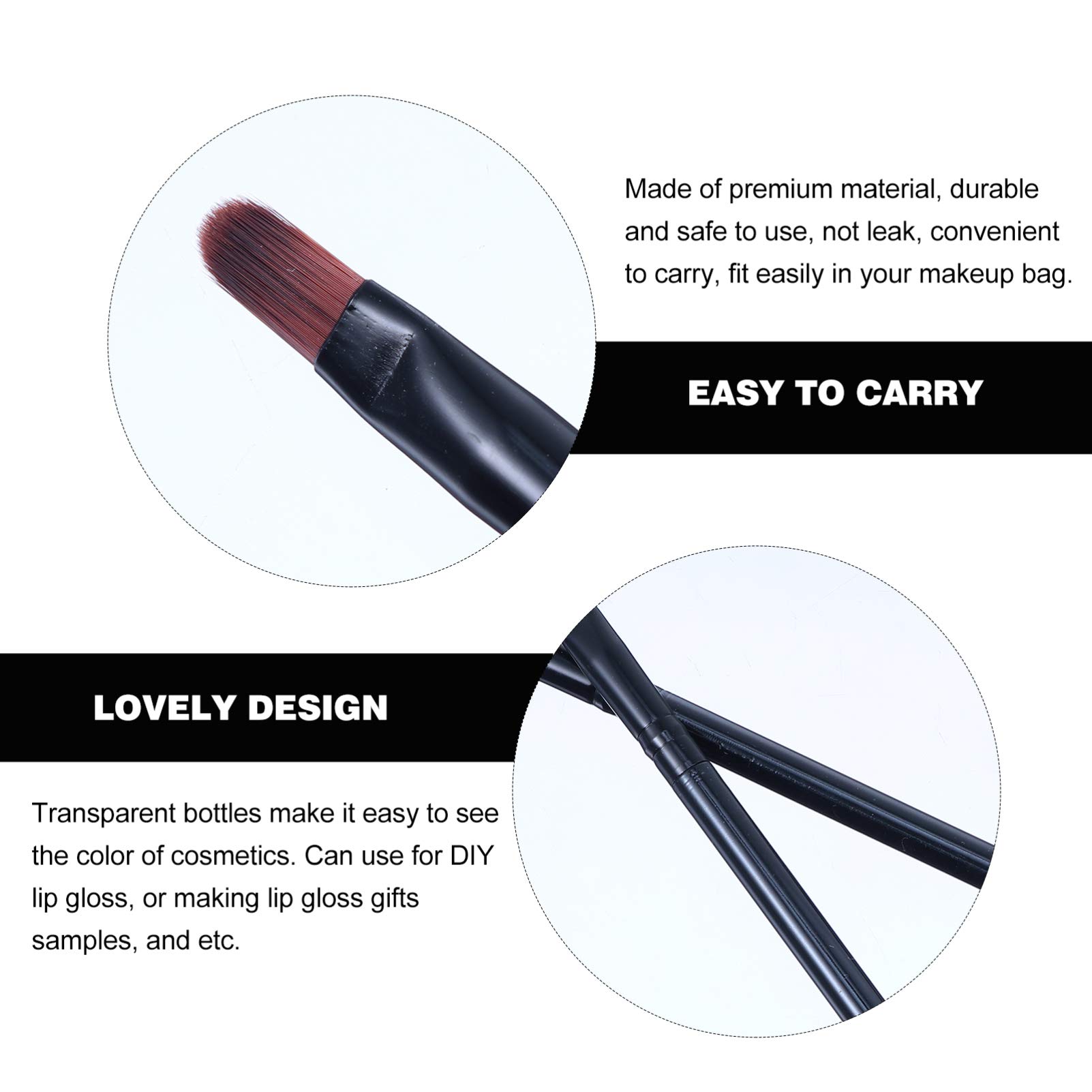 SOESFOUFU 50pcs Lip Makeup Brush Set Lipstick Applicator Soft Lip Brush Applicators for Cosmetics