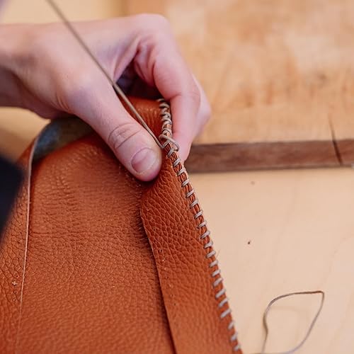 Miniatura 5 de HARFINGTON Kit de costura de reparación de tapicería, 29 piezas, kit básico de costura de cuero, kit de herramientas de artesanía de cuero, agujas