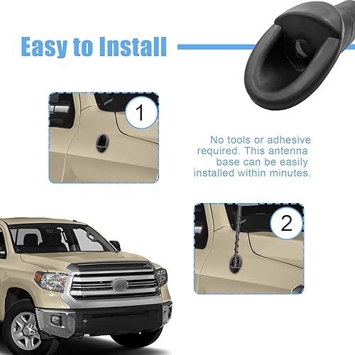 Miniatura 5 de Adorno de antena compatible con Tundra 2007-2013 Accesorio Manual Radio Antena Montada Base Bisel 86392-0C040