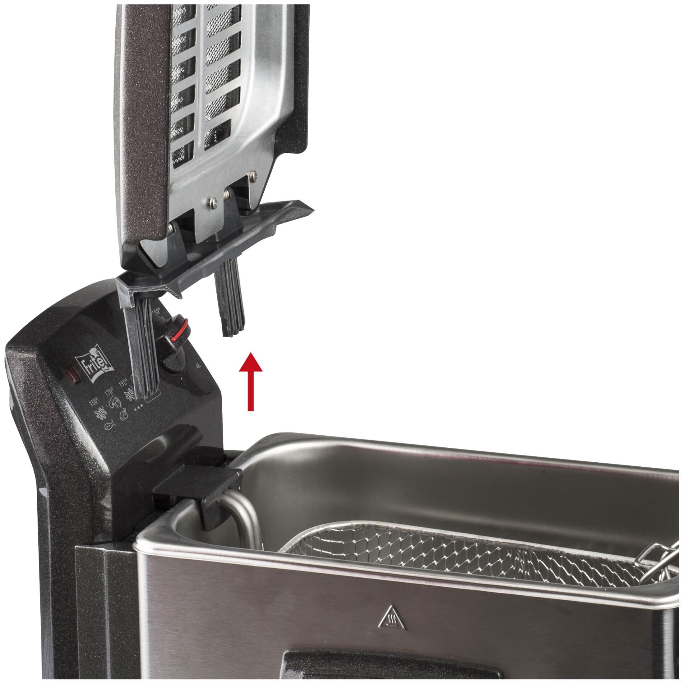 Fritel Friteuse Turbo SF® 4345-4 L - 3200 W - Filtre + Fenêtre de contrôle - 3 à 5 pers. - Couvercle fixe - Huile + graisse solide