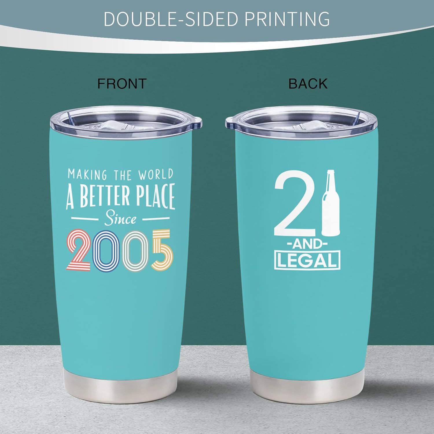 21st Birthday Gifts for Her, 21 Year Old Birthdays Gift for Her, 21st Birthdays Gift for Women Tumbler 20oz - Image 7