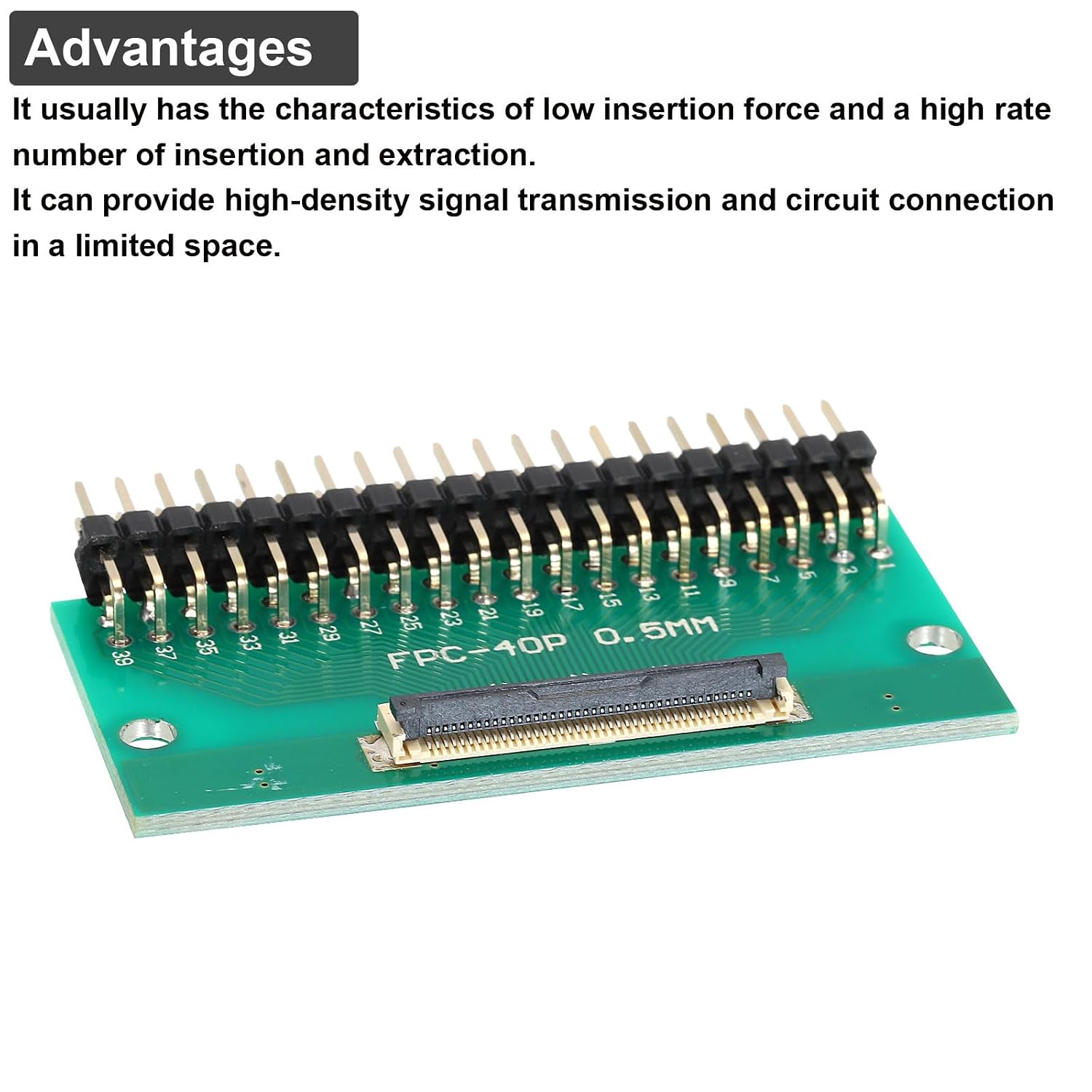 MECCANIXITY FFC FPC Connector Board 40 Pin 0.5mm 2.54mm to 1.0mm 2.54mm PCB Converter Board for DVD TV/Digital Cameras/Laptops