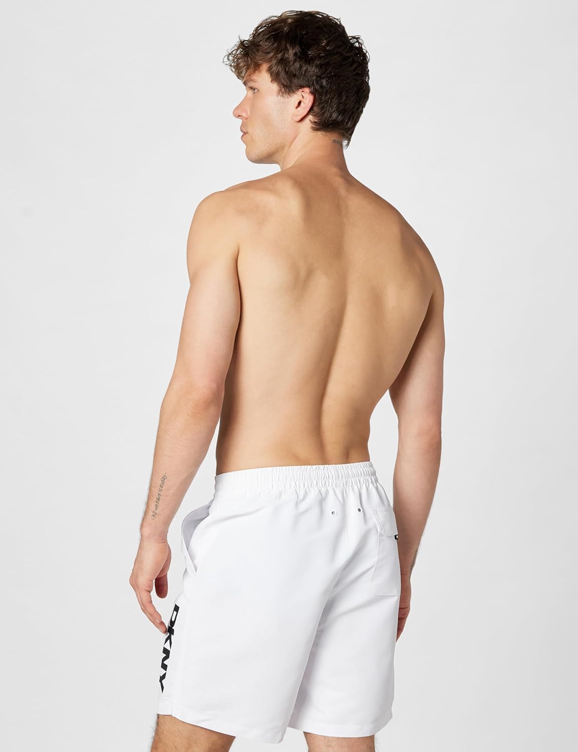 DKNY Men's Stretch Quick Dry Volley UPF 40+ Protection Swim Trunk