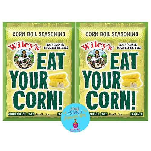 D'Elite Box Curaciones de condimentos: los paquetes Wileys Corn Boil Seasoning de 1 onza (paquete de 2) vienen con un imán inspirador adicional de