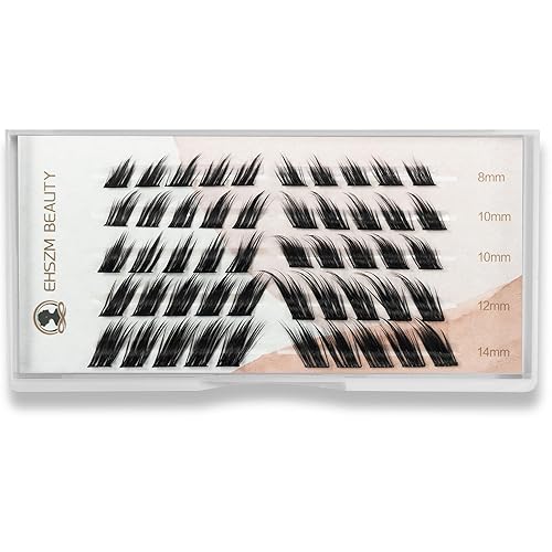 EHSZM BEAUTY Pestañas en racimo de zorro, con aspecto de extensiones de pestañas, 50 unidades, mezcla de 8-10-0.472-0.551 in, pestañas de ángel