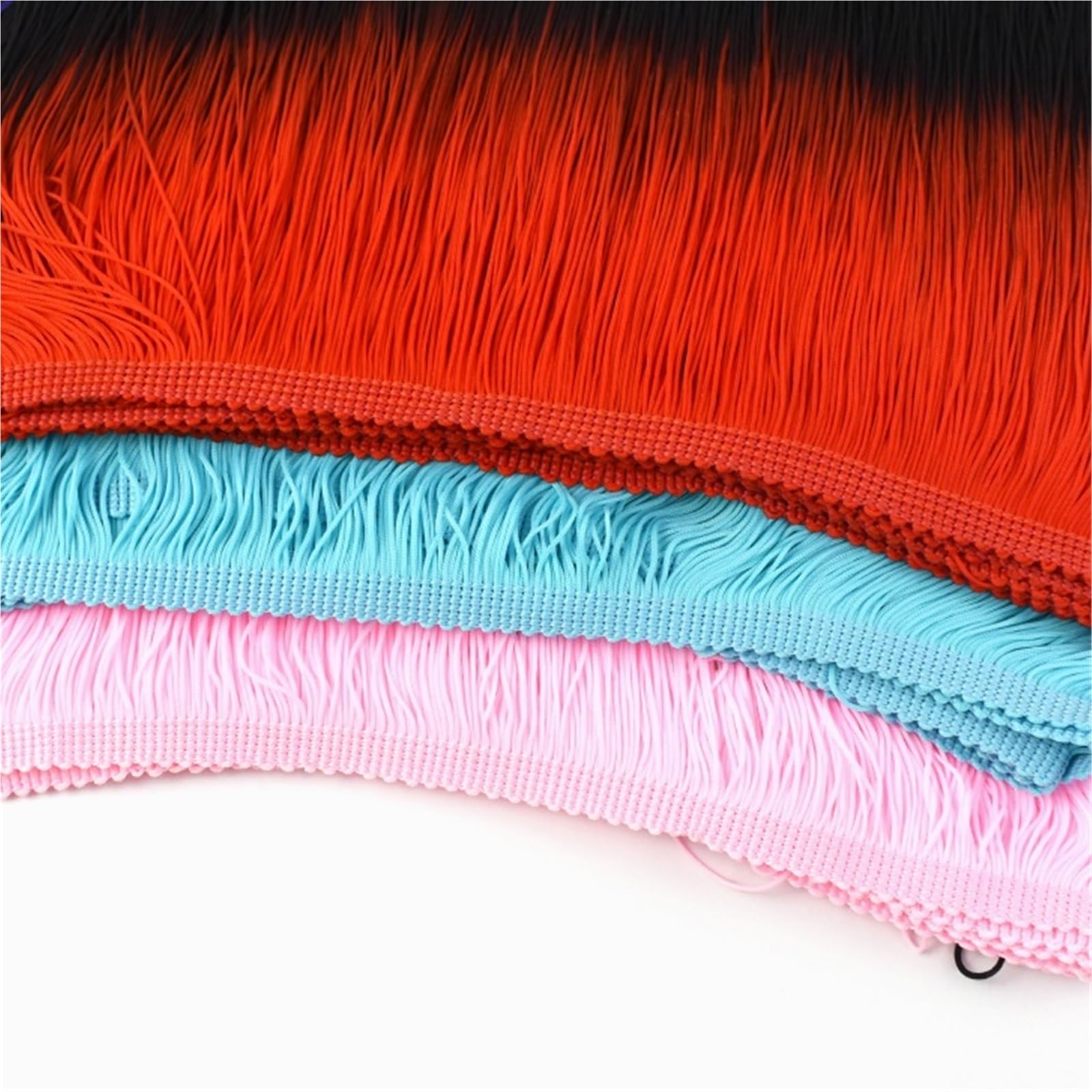 Szeroka koronka z frędzlami, Multicolor Tassel Fringe Trim 20cm 2m/5m(Color 14,20cm-5Meters)