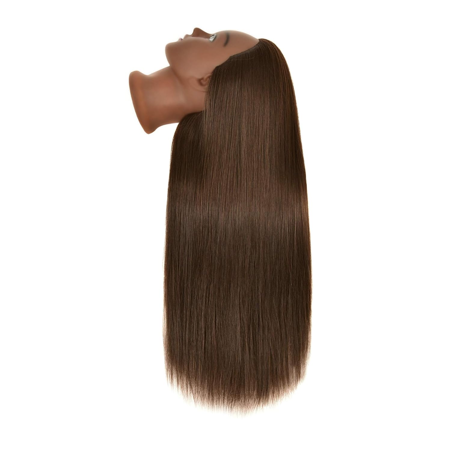 30 Inch 80% Real Human Hair Mannequin Head Cosmetology Manican Mannequins Heads with Stand for Display Practice Styling Braiding Training Curling Cutting