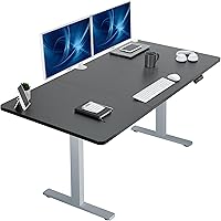 Vista 68 de VIVO DESK-KIT-1B7N-36 - Escritorio eléctrico de pie rústico de 71 x 36 pulgadas, ajuste de altura de memoria, serie 1B, marco negro con parte