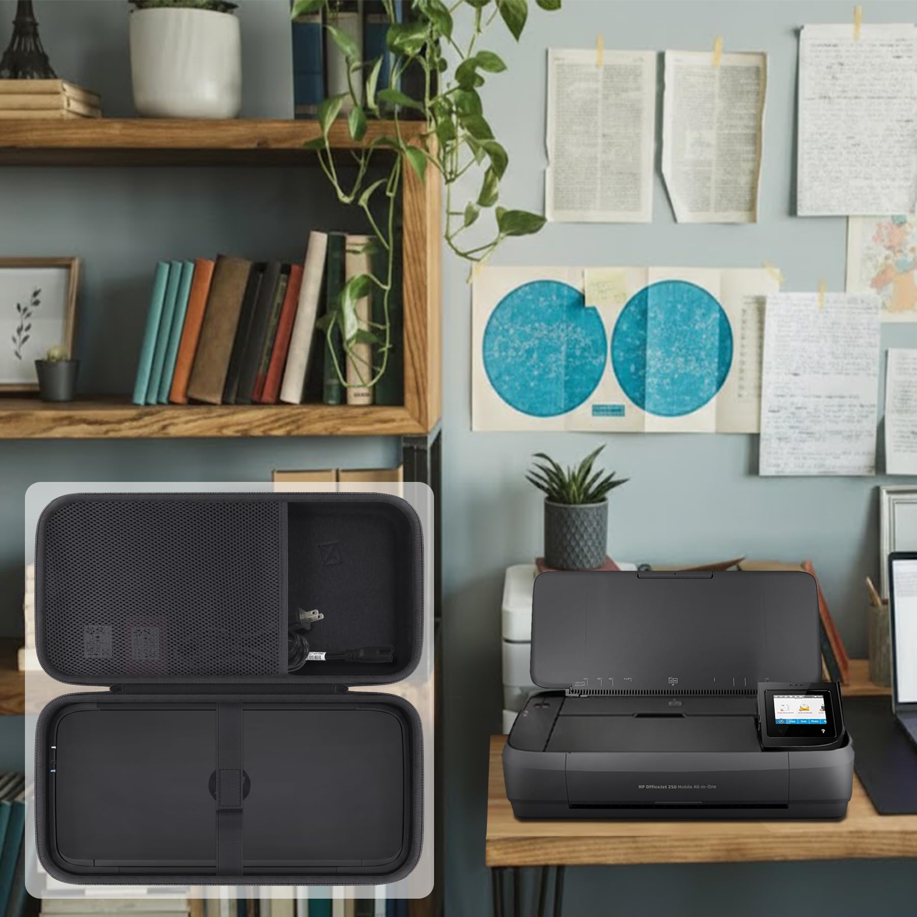 Khanka Hart Tasche Schutzhülle für HP Officejet 250 mobiler Multifunktionsdrucker Etui Case. (nur Tasche)
