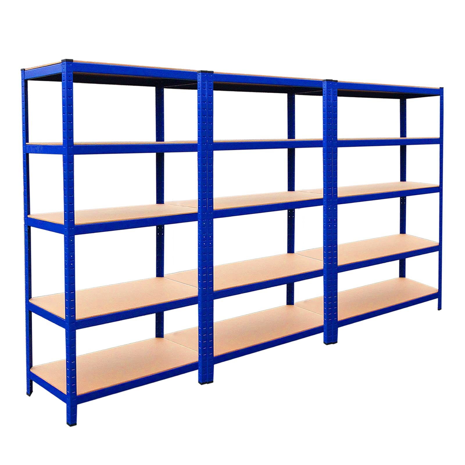 Monster Racking - 3 Scaffali T-Rax In Acciaio Senza Bulloni Blu 90cm x 45cm x 180cm