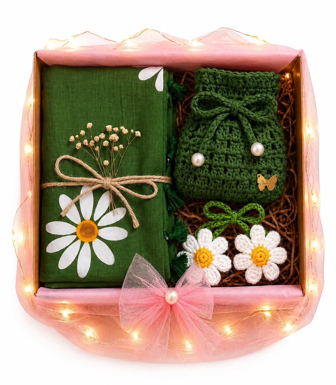 Rakhi Gift Hamper for Women: Saree, Potli Bag & Accessories-image-40
