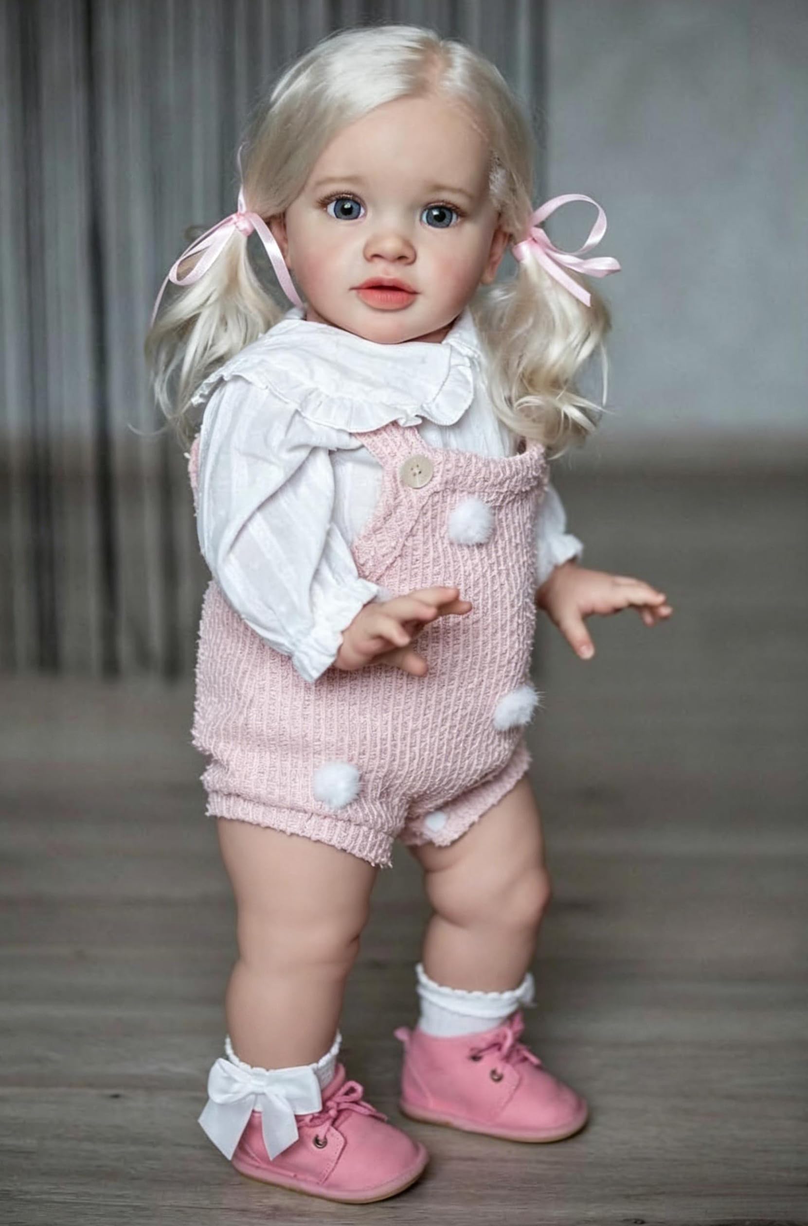 RXDOLL 51 cm Reborn maluch, lalka, dziewczyna, Pippa, duży rozmiar, realistyczne, Reborn Baby Dolls z miękkim materiałowym korpusem, realistyczne lalki dla niemowląt, ręcznie robione, ważone, Reborn