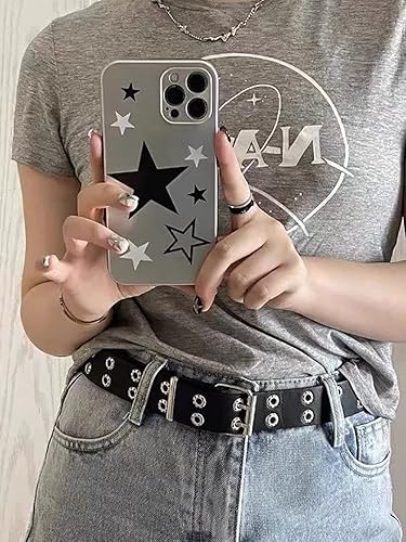 Miniatura 4 de Funda para teléfono Y2K con diseño estético galvanizado de estrellas plateadas de lujo, para mujeres y niñas (plateado, iPhone 12pro)