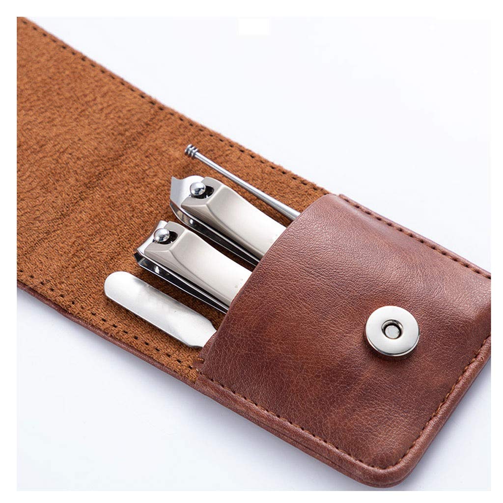 Profesional Cortaúñas 4 piezas Nail Clippers Conjunto belleza del acero inoxidable Clippers oblicua del clavo regalo Cuidado de la caja portable de la manera Clippers herramienta del clavo Set de Mani