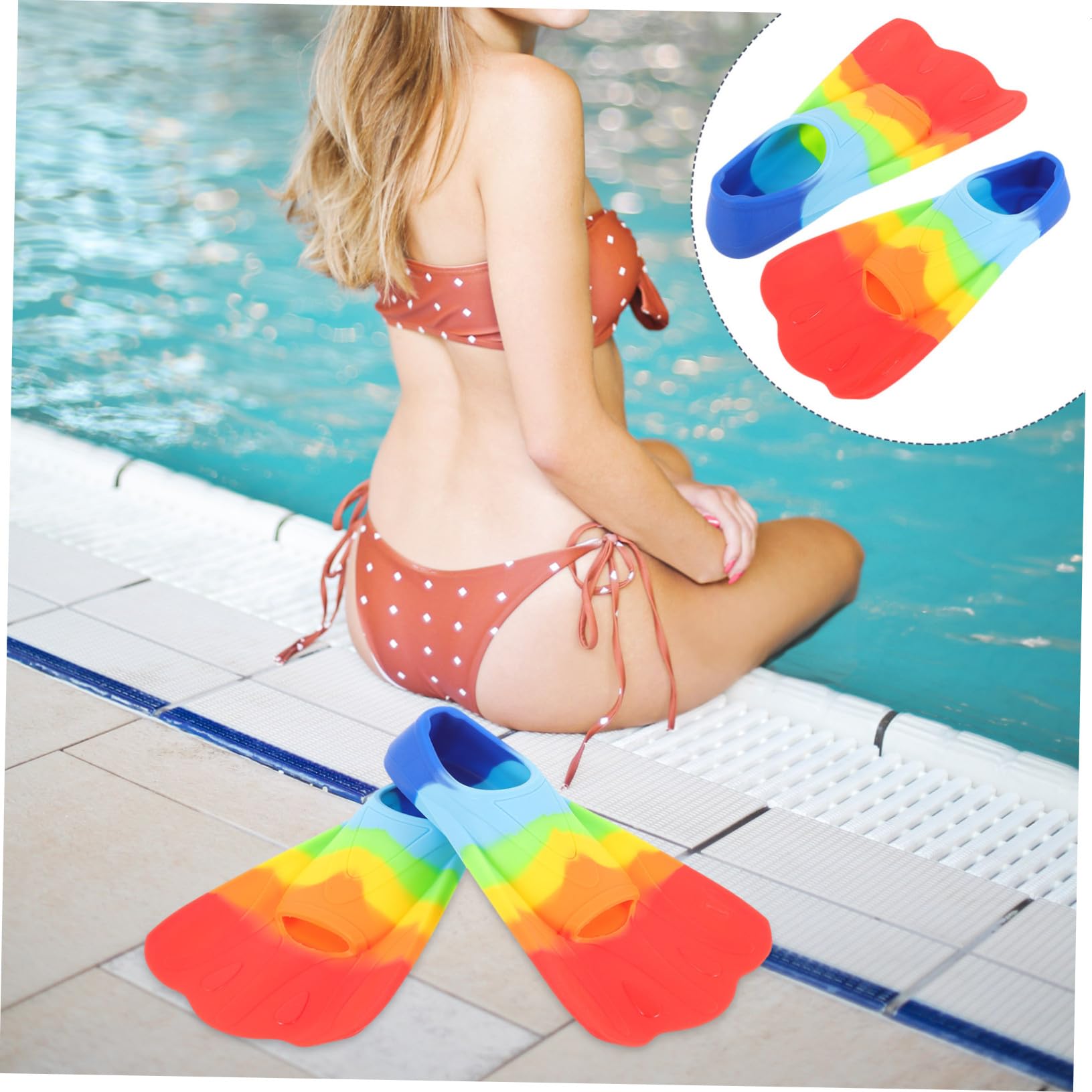 VICASKY Palmes de Natation pour Garçon Fille Palmes Entraînement Natation de Snorkeling