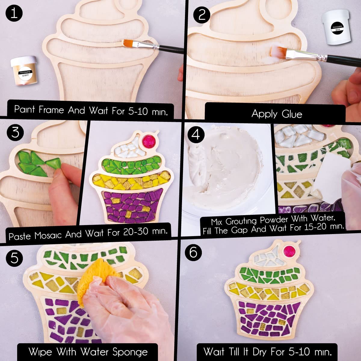 Aazon.co: Osaaro Glass Osaic Tiles Kit Cake U2013 Exclusive Art DIY