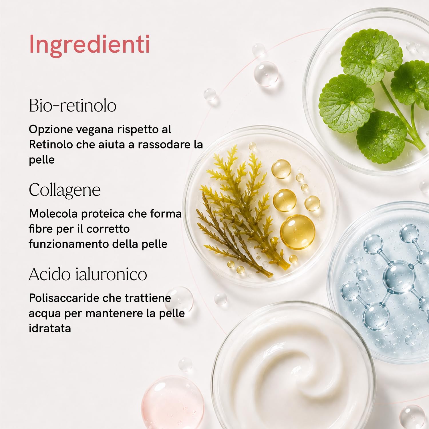 MASDERM - Crema Viso Radiofrequenza Idratante 500 ml, Gel Conduttore Professionale con Acido Ialuronico e Collagene, Crema Antirughe Rassodante Donna, Trattamento Antieta per Pelle Soda e Morbida