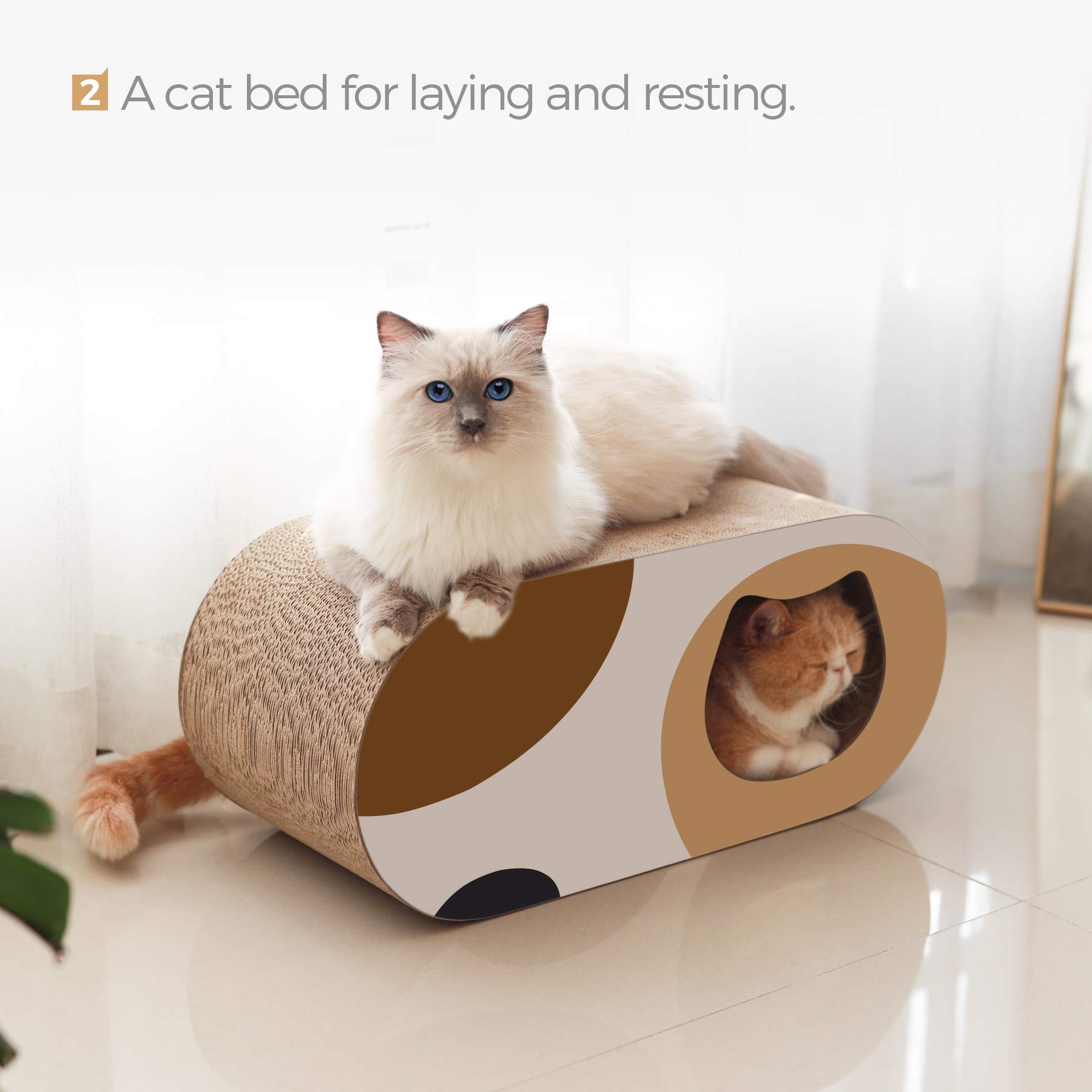 Amazon | ComSaf 猫 爪研ぎ 段ボール 爪とぎ キャットハウス組立不要 