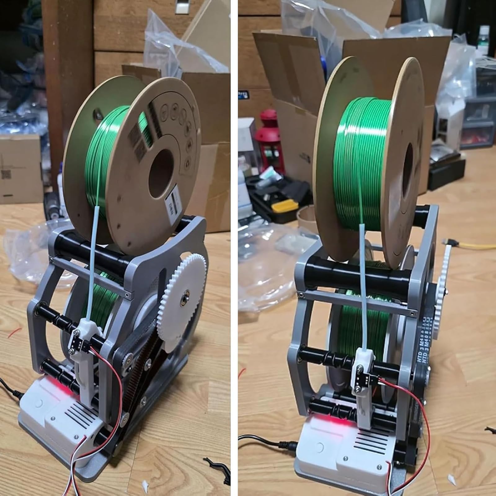 Elektrischer Filamentaufwickler für 3D-Druck, intelligente Start/Stopp-Funktion für sauberes Aufwickeln ohne Verwicklungen, effizientes Verwaltungswerkzeug