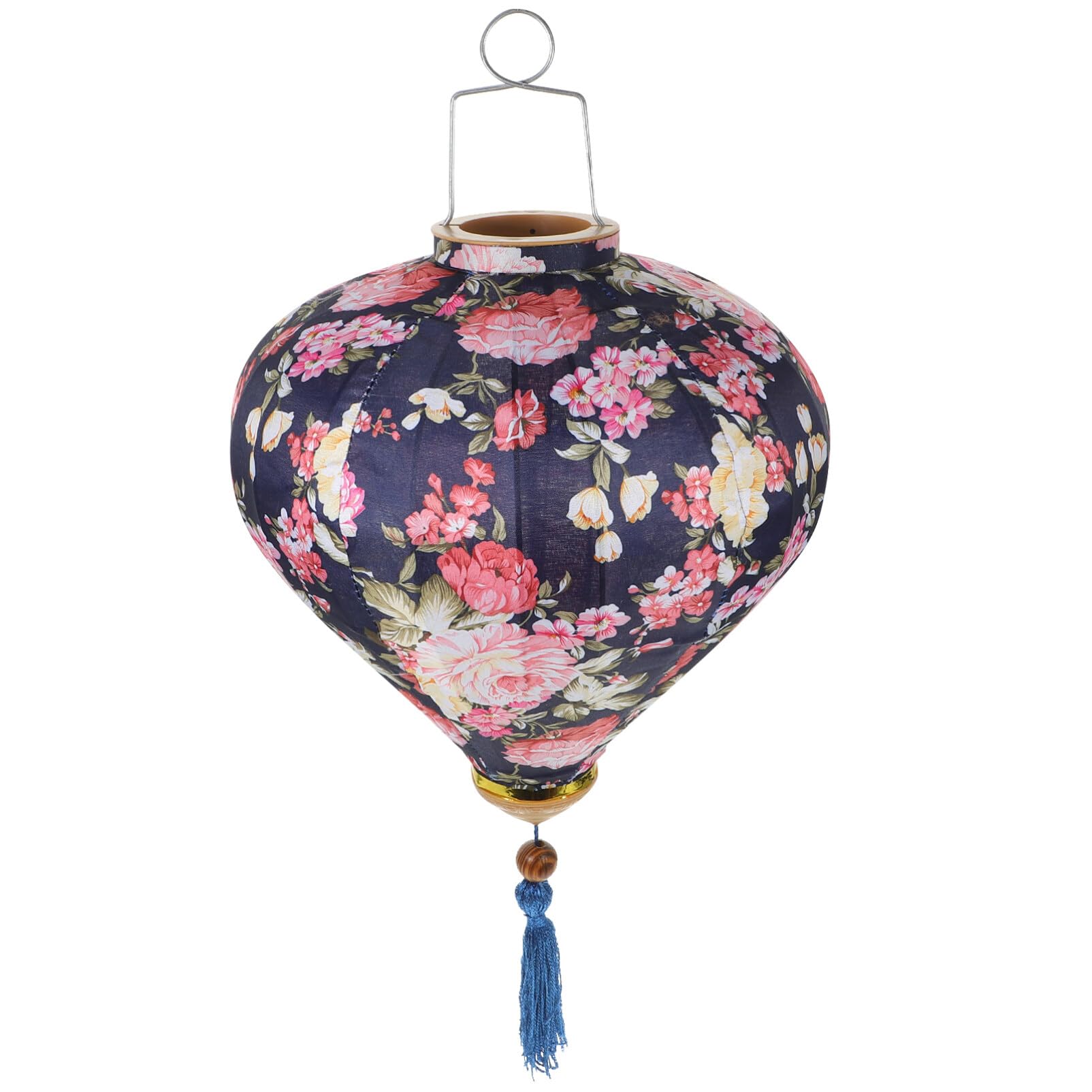 Chinesische Hängelaterne Aus Stoff – Rot, 65x35x35 Cm, Für Garten, Festival & Deko