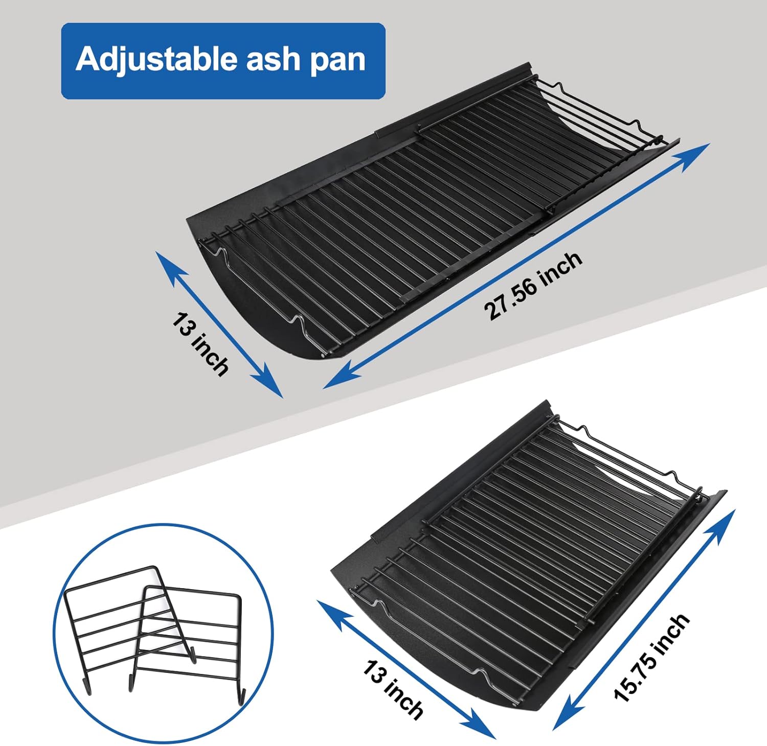 Uniflasy Grill Warming Rack and Adjustable Ash Pan for Char Griller 5050, 5650, 3001, 2223, 5072, 2823, 3030 Grills Stainless Steel Warming Grate for Chargriller 5050 5650 Gas & Charcoal Grill