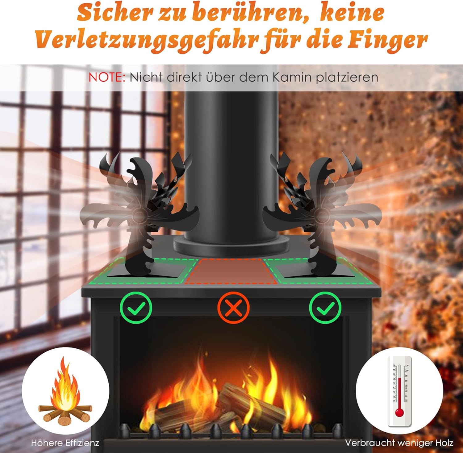 Krbový ventilátor počas prevádzky