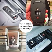 Vista 3 de 2 llaves para TSA007 TSA002 Llave de bloqueo universal Master Maleta Llaves con 2 llaveros para combinaciones de contraseñas olvidadas de cerraduras