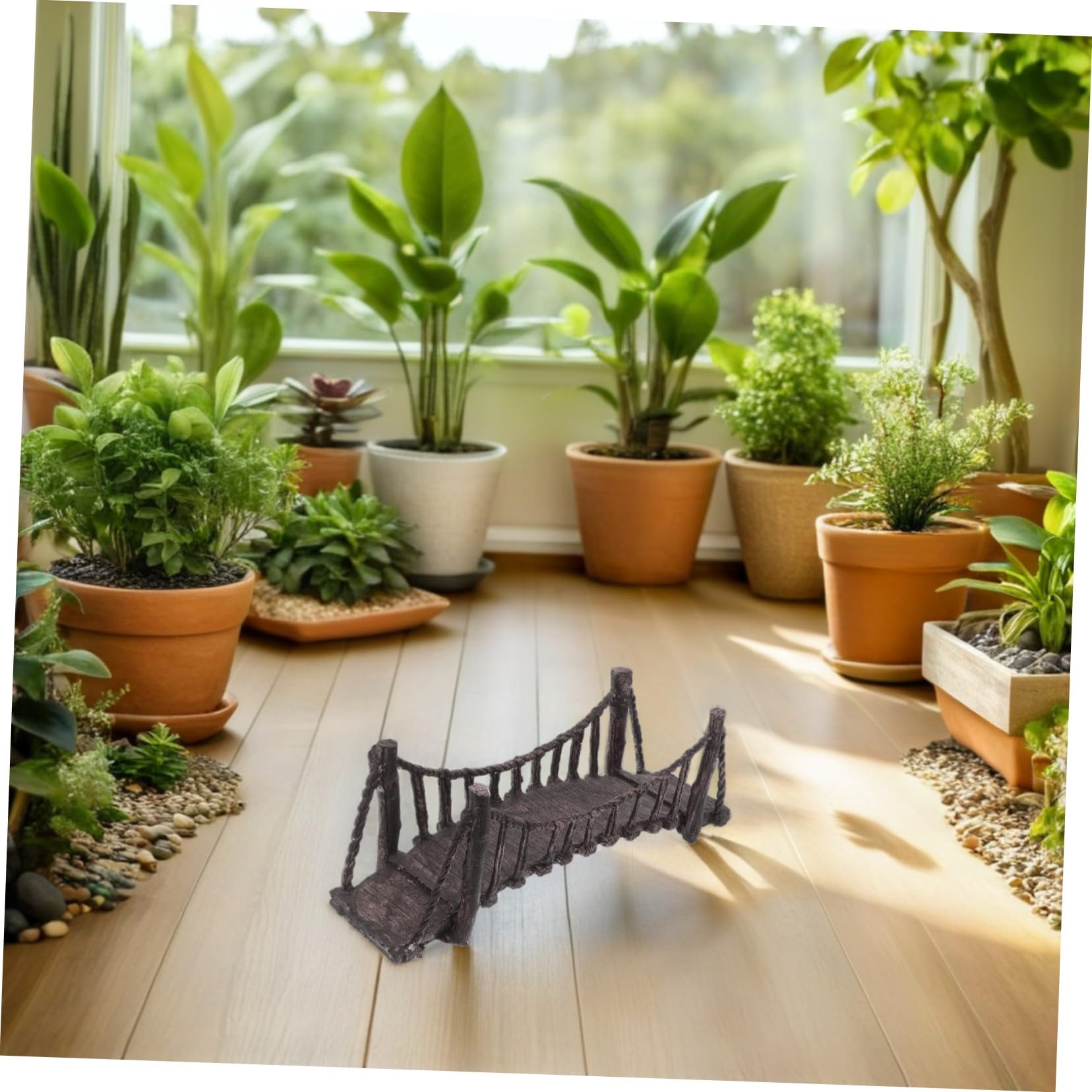 Lot De 5 Ponts Miniatures en Résine pour Décoration D'Aquarium Maison De Poupée Jardin Féerique